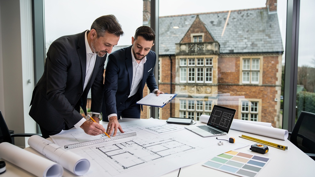 Renovation planning blueprints